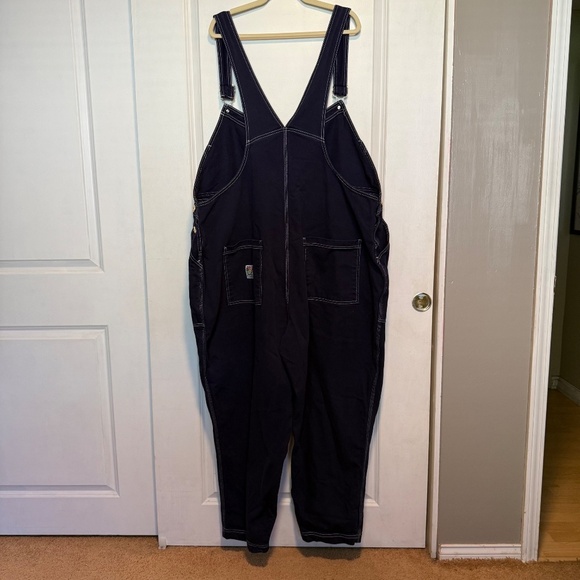 Big Bud Press Overalls Navy Blue White Stitching Plus Size 4X - Picture 10 of 15